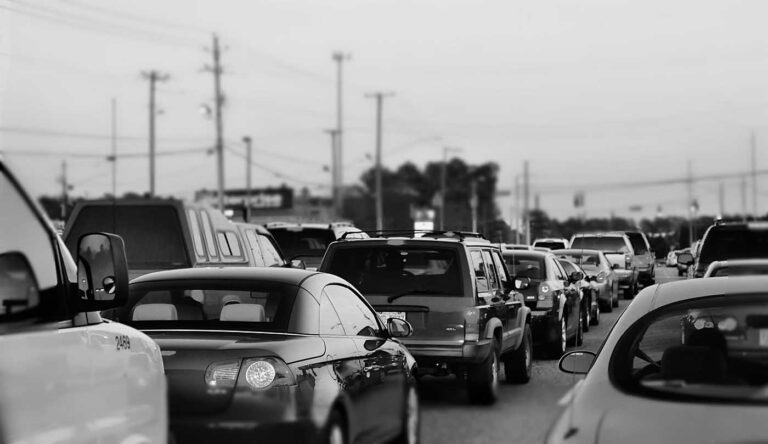 Traffic near Fort Bragg, North Carolina