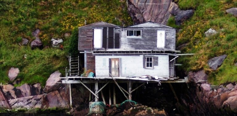 Fishing shack just outside the harbor in Saint John's Newfoundland - Cleaned up by Gemini-NanoB2