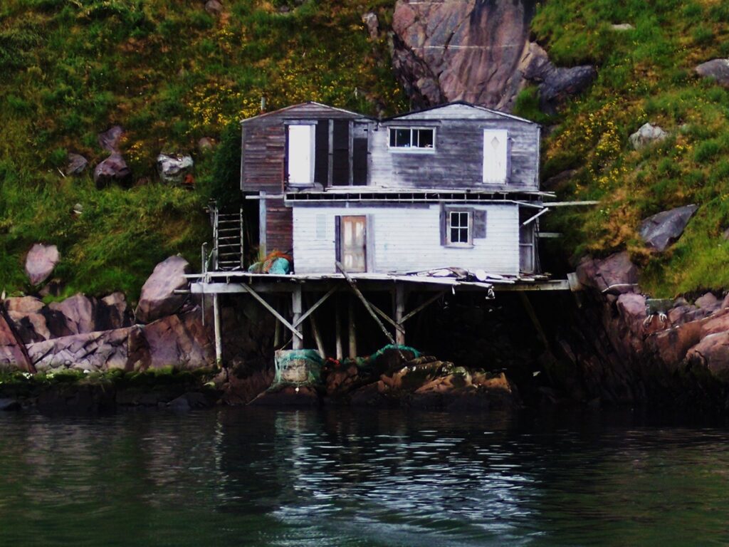 Fishing shack just outside the harbour in Saint John's Newfoundland