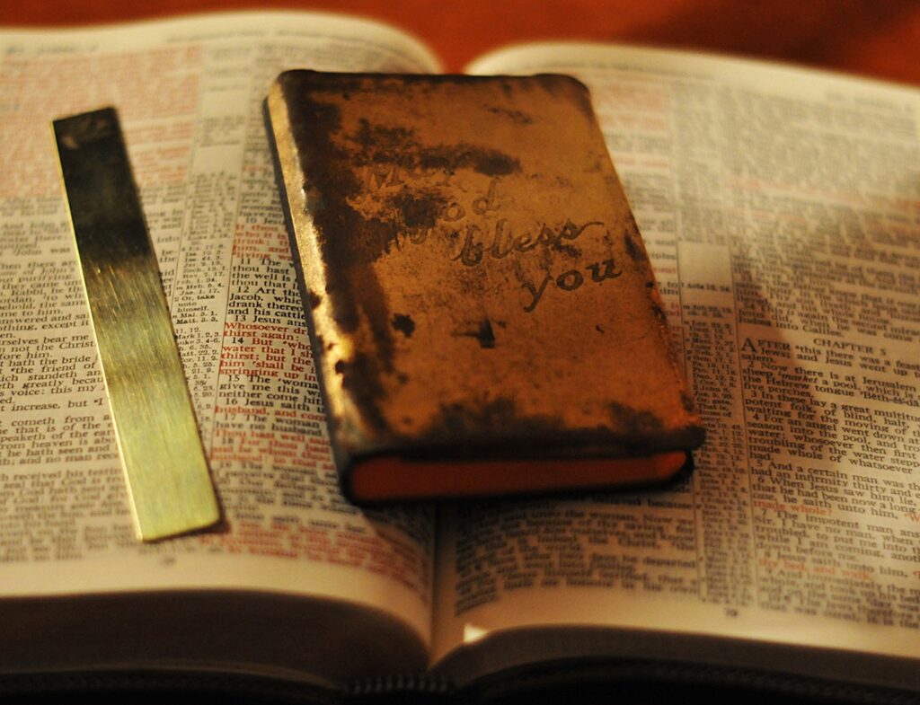 New Testament and Shield World War II - Stephen A. Brooks Junior