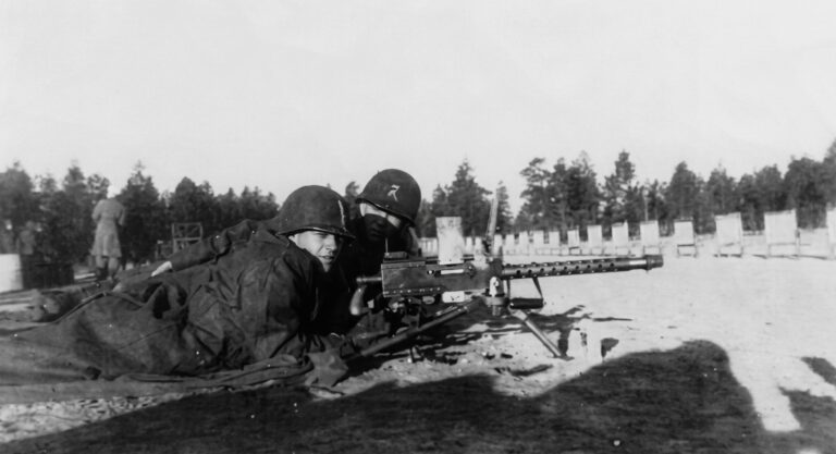 Papa Ruppe on the rifle range dureing WWII time period